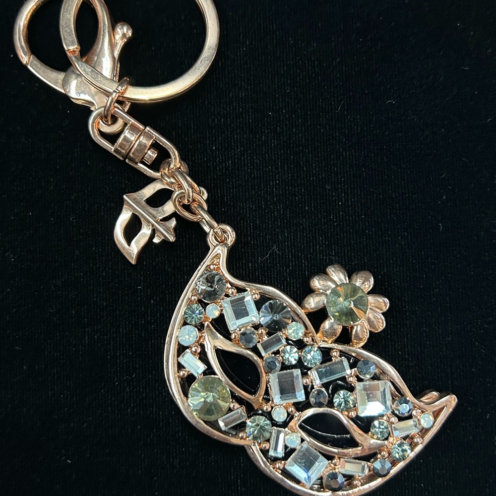 Chic Crystal Mask Keychain